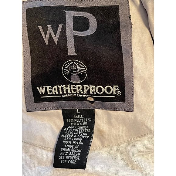 WEATHERPROOF‎ WINDBREAKER JACKET SIZE LARGE BLACK WHITE - Picture 5 of 8